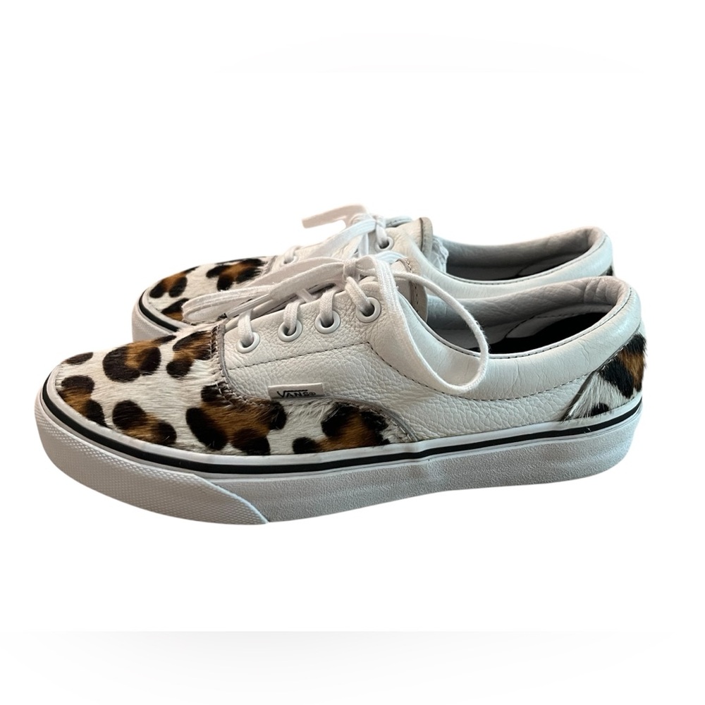 ✨VANS✨Era Calf Hair Leopard Print Leather Sneakers - Picture 5 of 8